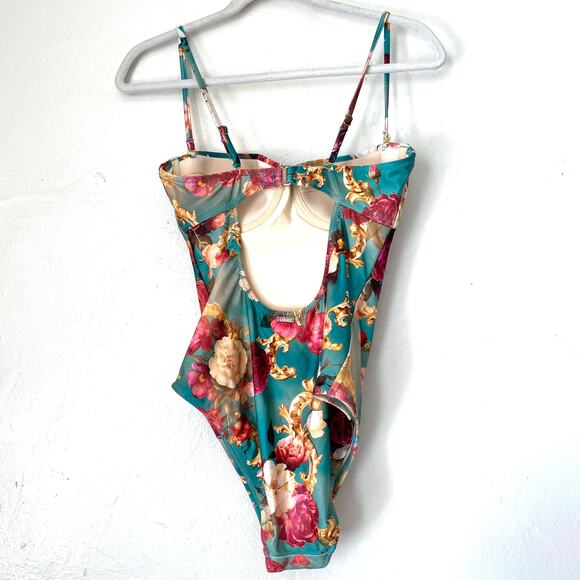 L'AGENCE NWT Amie Roses Underwire One Piece Swimsuit in Multi Size S - Picture 5 of 13